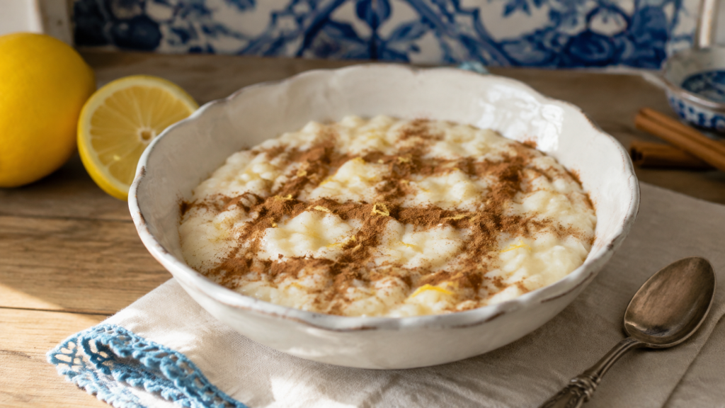 Arroz Doce portugais crémeux au citron et à la cannelle