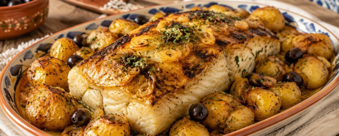 Bacalhau Assado, morue portugaise rôtie avec pommes de terre