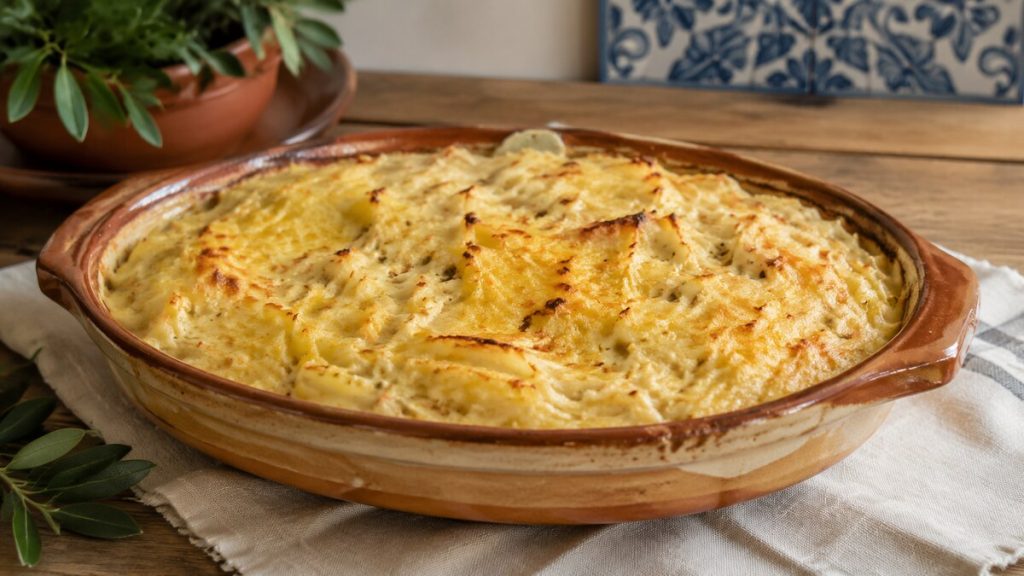 Bacalhau com Natas, gratin portugais de morue à la crème
