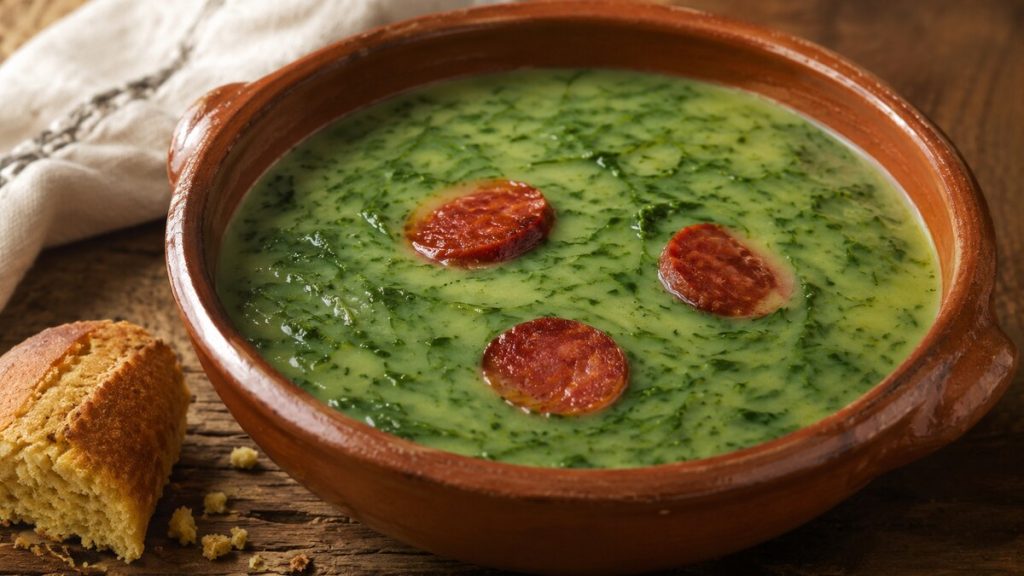 Caldo Verde, soupe portugaise au chou vert et au chouriço