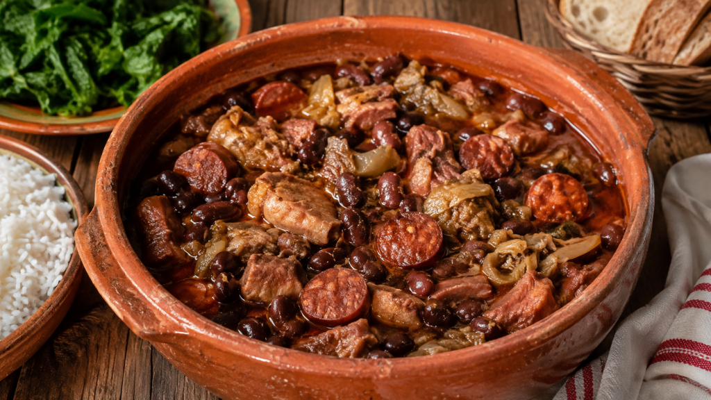 Feijoada à Transmontana aux haricots rouges, porc et chouriço