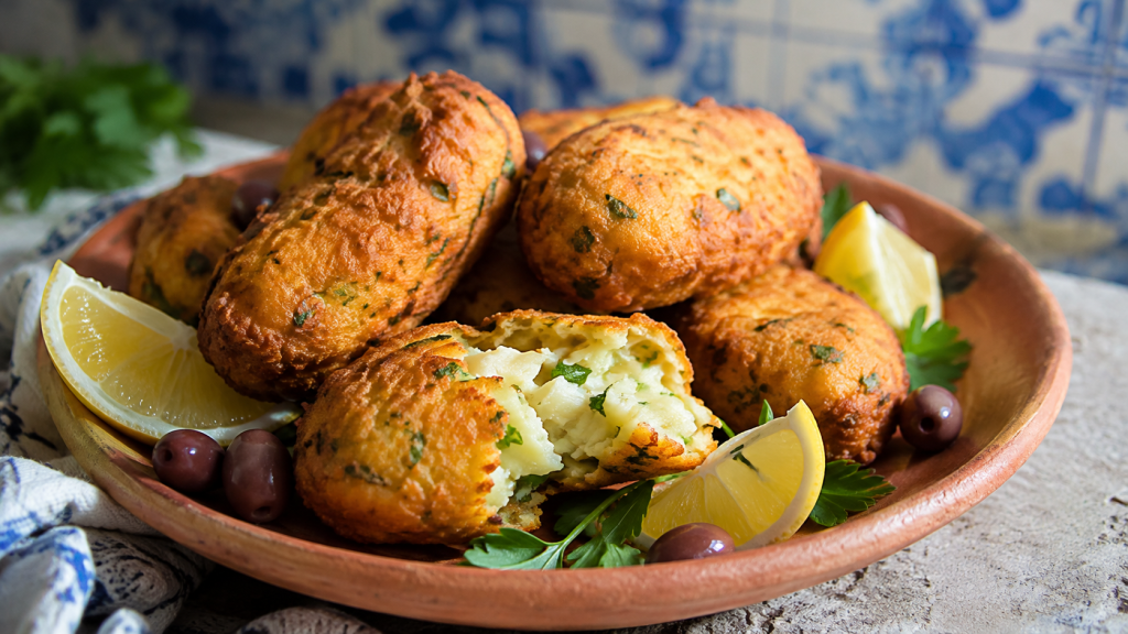 Pastéis de Bacalhau portugais, beignets dorés de morue et pommes de terre