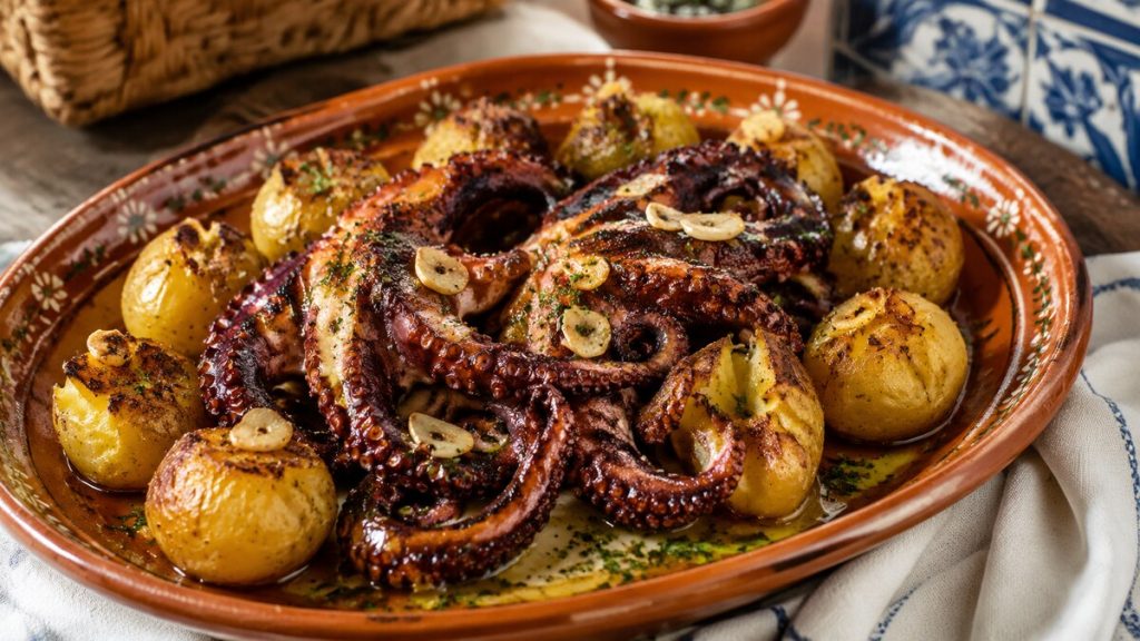 Polvo à Lagareiro, poulpe portugais rôti à l’huile d’olive