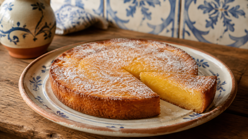 Toucinho do Céu portugais, gâteau fondant aux amandes et aux jaunes d’œufs