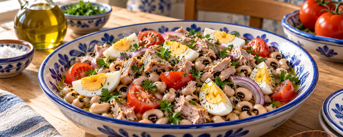 Salada de Feijão-Frade com Atum — Salade de haricots cornilles au thon